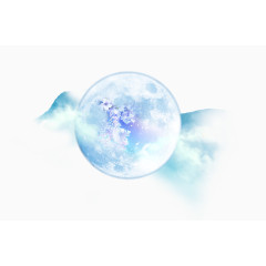 彩绘蓝色月亮
