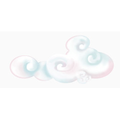 蓝色清新手绘卡通云朵