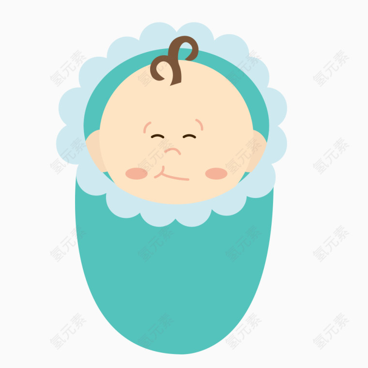 可爱婴儿卡通素材