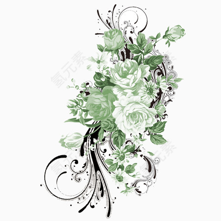 手绘唯美花朵