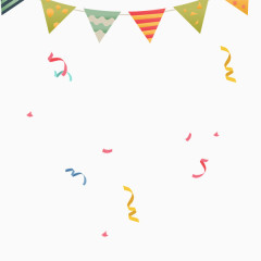 五彩飘落的丝带五彩彩旗