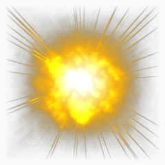 黄色爆炸效果背景图片