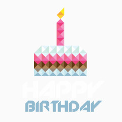 生日快乐海报设计浅色