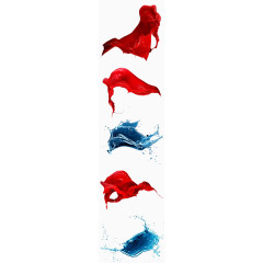 红色的油漆飞溅