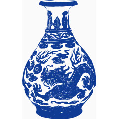 青花瓷花瓶花纹 