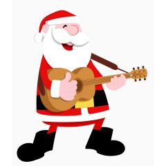 弹吉他的圣诞老人