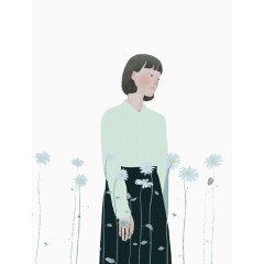 唯美手绘人物插画