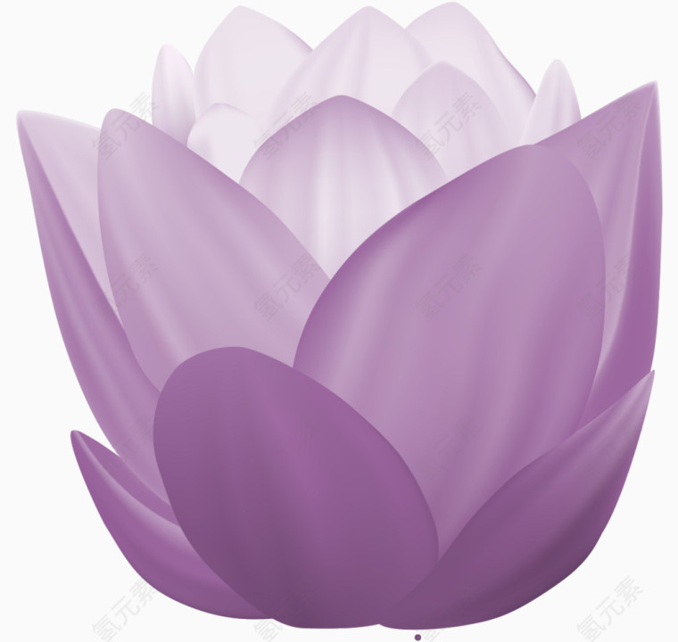 层叠淡紫色花灯