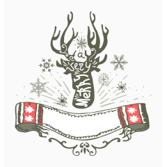 圣诞标签花纹边框