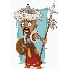 戴帽子的民族战士