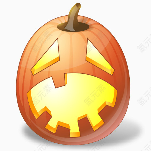 歇斯底里的南瓜远景万圣节图标