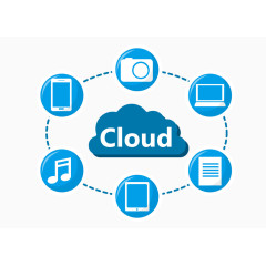 矢量云下载图标