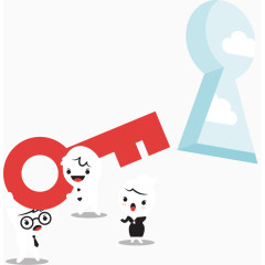 抗钥匙扁平小人