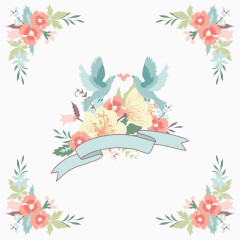 爱情鸟婚礼花朵