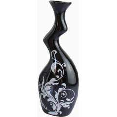 黑色陶瓷创意花瓶