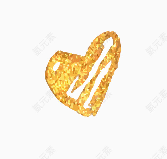 金黄色心型图案