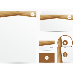 矢量棕色公司文件设计