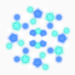 五彩圆形花形烟花