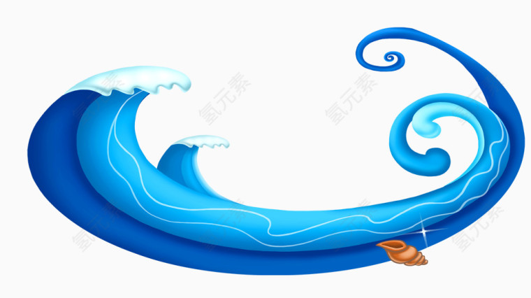 简约海浪边框