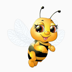 可爱卡通小蜜蜂矢量素材