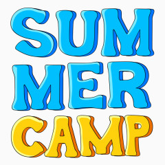 夏令营字体卡通