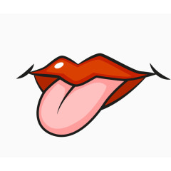 卡通性感红唇