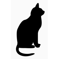 黑色猫剪影