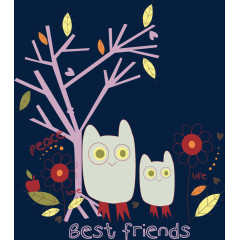 树底下的两只猫头鹰