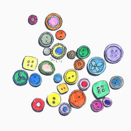 手绘钮扣