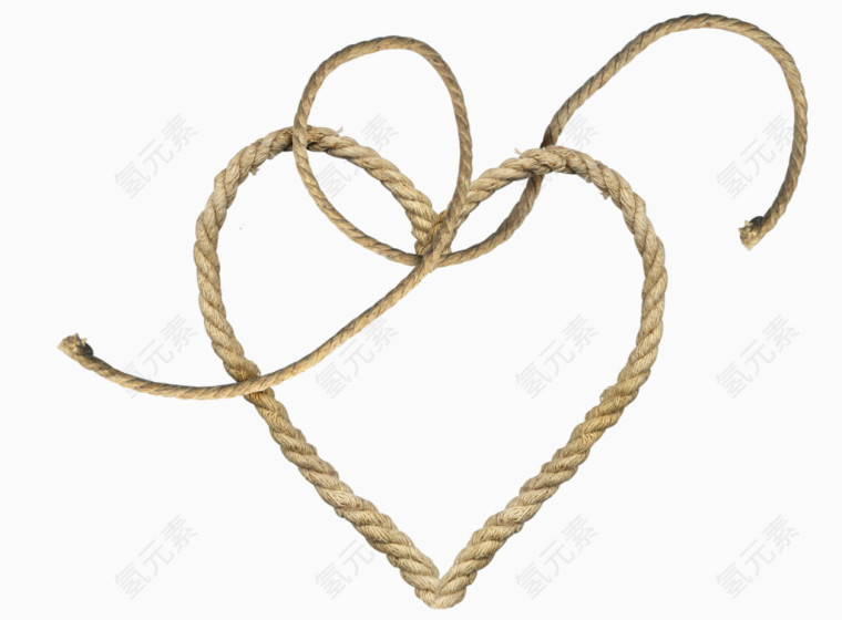 塑造心形图案的绳子