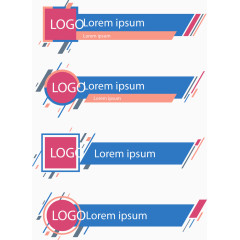 几何抽象蓝色广告牌