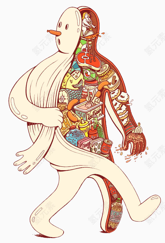 行走的卡通人物