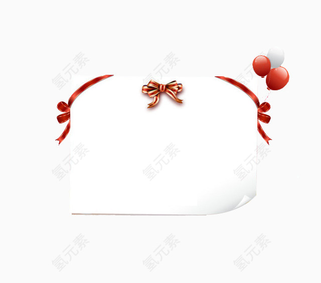 商城电子节日贺卡蝴蝶结气球