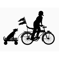 自行车骑行剪影