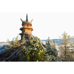 喀纳斯自然雪景