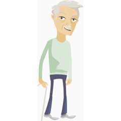 国外卡通扁平化老人