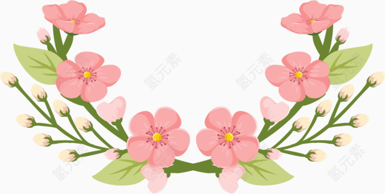 唯美粉色花饰 