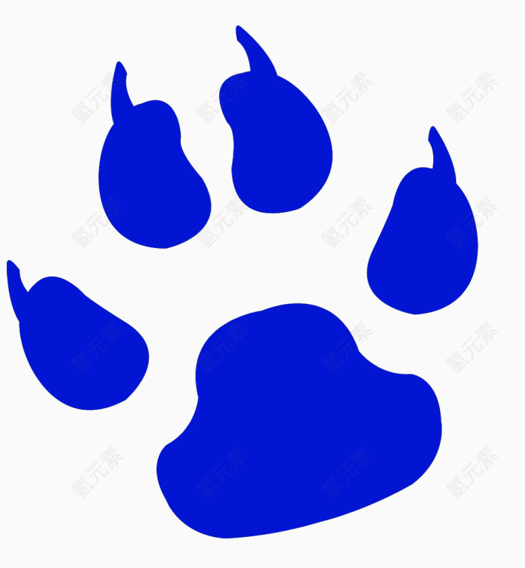 蓝色爪印