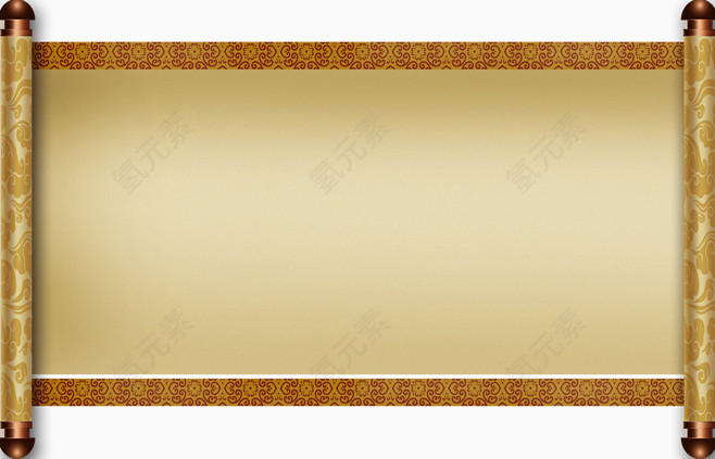 古代画卷帛简圣旨纸张