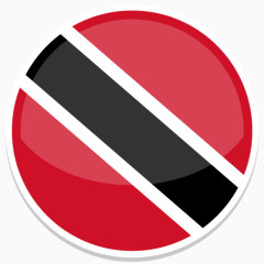 特立尼达拉岛多巴哥平圆世界国旗图标集