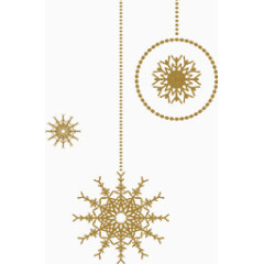  棕黄色的圆圈花纹吊坠装饰元素  