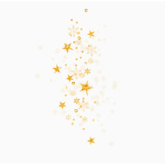 金色星星漂浮素材