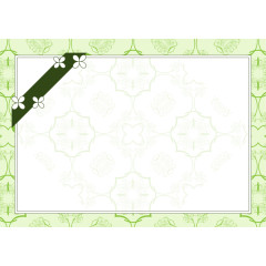 绿色清新邀请函模板边框