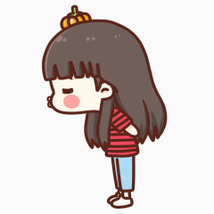 卡通人物女孩可爱素材PNG