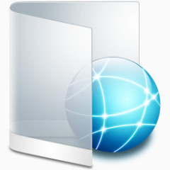 白色网络文件夹图标