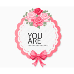 母亲节玫瑰花标签