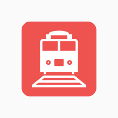 红色的地铁图标