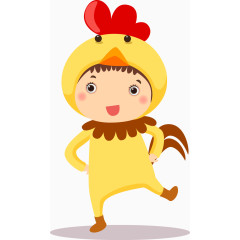 可爱卡通鸡年人物