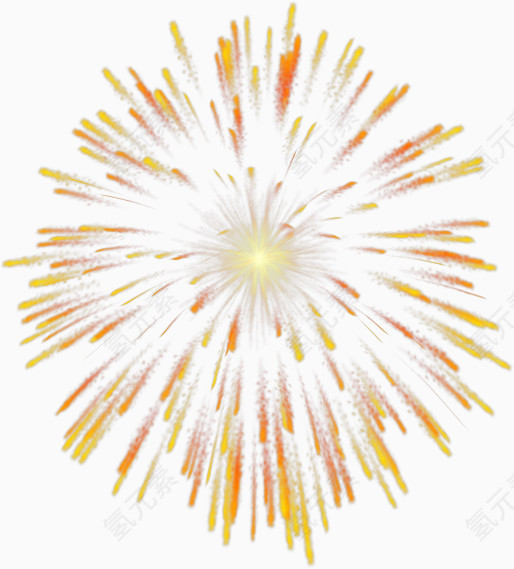 黄色烟花