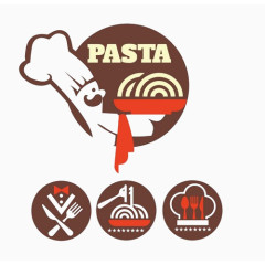 卡通服务员标志